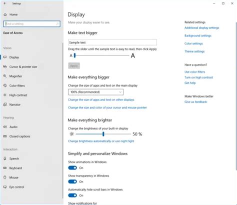 How To Use Ease Of Access Settings In Windows 10