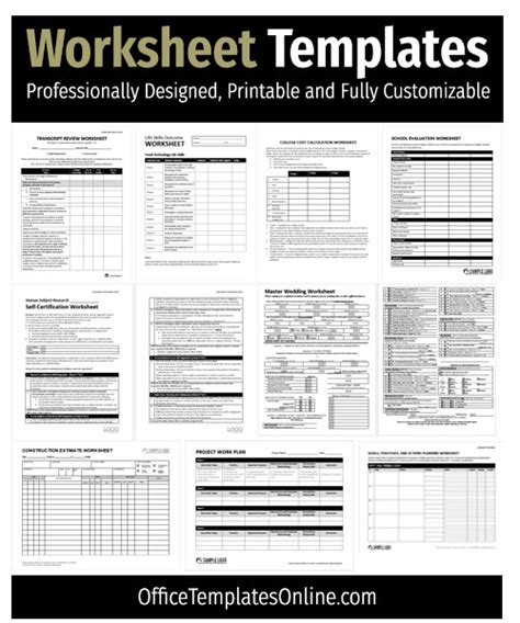 28 Free Worksheet Templates In Ms Word Editableprintable