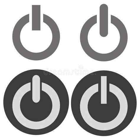Icon Switches Turn On Turn Off Buttons Vector Illustration Stock