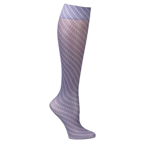 Celeste Stein Womens Printed Closed Toe Firm Compression Knee High