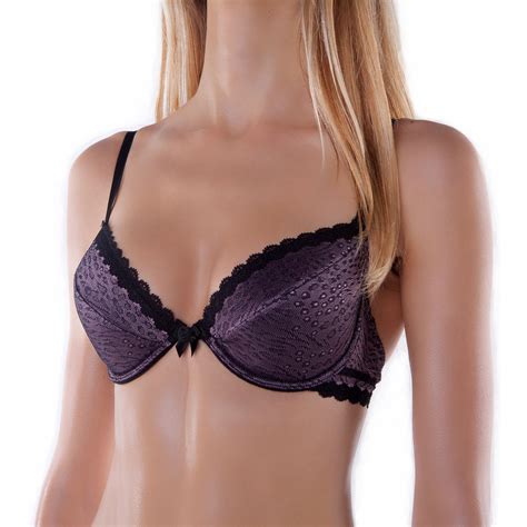 Sexy Push Up Bra Comfort Padded Sexy Lace Plunge T Shirt Half Cup Bras