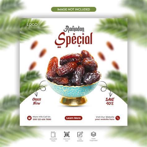 Premium Psd Ramadan Special Dates And Iftar Food Social Media