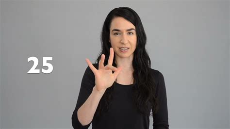 How To Sign Numbers 21 25 In Asl American Sign Language Youtube
