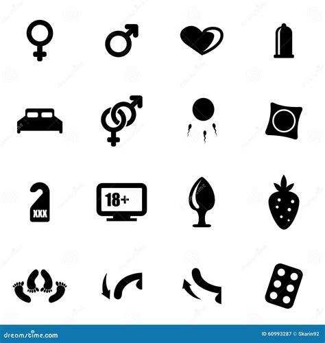 Vector Black Sex Icon Set Stock Illustration Illustration Of Gender 60993287