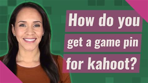 How Do You Get A Game Pin For Kahoot Youtube