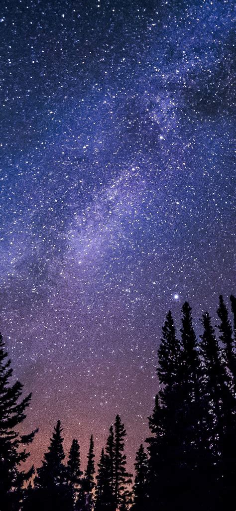 Apple Iphone Wallpaper Nl59 Night Starry Sky Aurora
