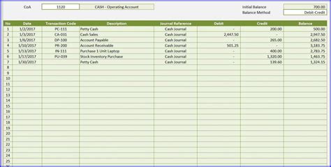 Journal Entries Template Excel