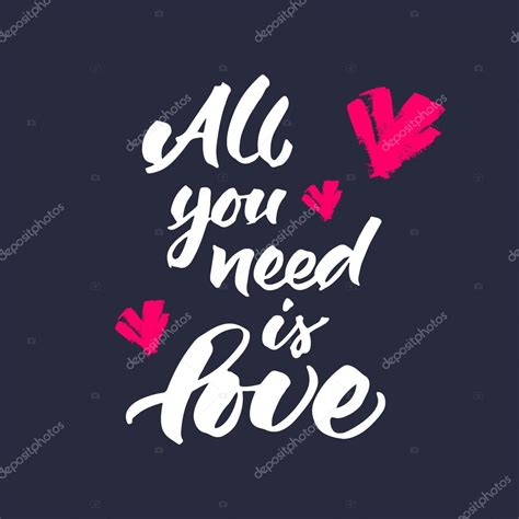 Love Card Design All You Need Is Love Stock Vector Image By ©ugina