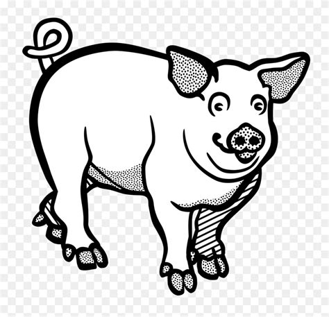 Pig Face Clip Art Black And White