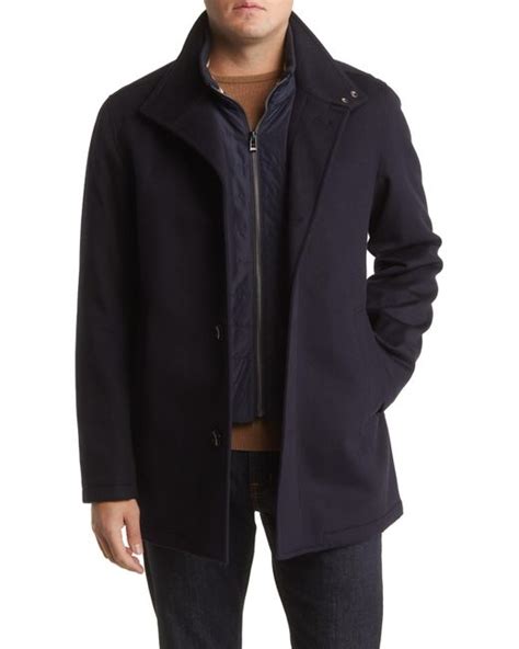 Boss By Hugo Boss Coxtan Virgin Wool And Cashmere Coat In Black For Men
