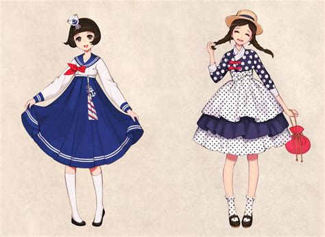 Sailor Outfit Dress Anime Anime Girls Blue Dress Simple Background