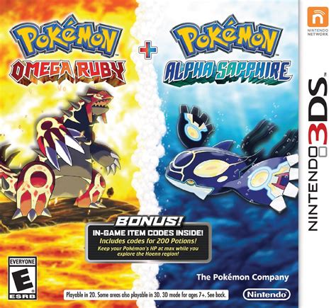 Pokemon Omega Ruby And Alpha Sapphire Dual Pack 3ds Game