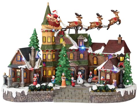 Home Accents Holiday Village Led Lit Flying Santa The Home Depot Canada