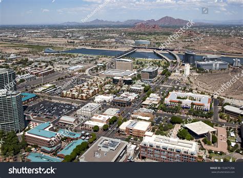 Aerial View Downtown Tempe Arizona Town Stock Photo 153471206