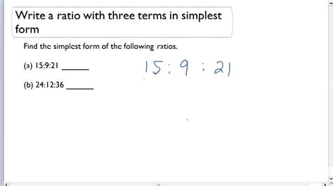 Write In Simplest Form