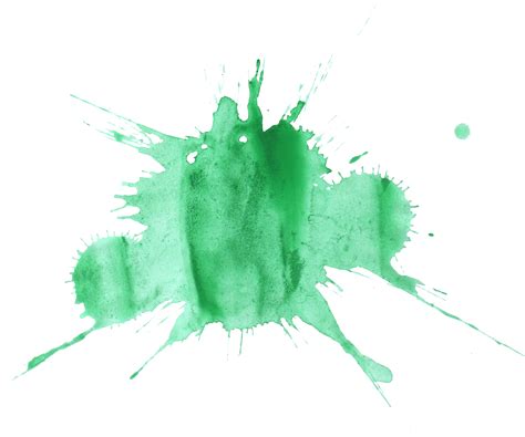 16 Green Watercolor Splatter Png Transparent