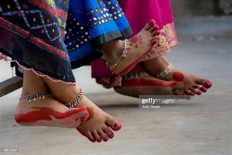 Closeup Of Indian Womans Feet With Anklet Photo Getty Images