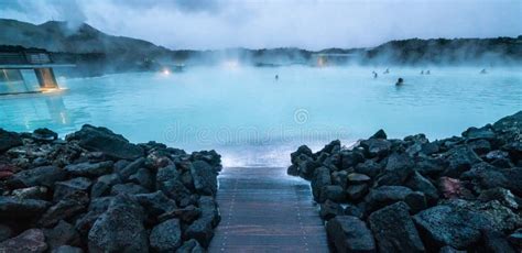 Geothermal Spa Blue Lagoon In Reykjavik Iceland Stock Image Image