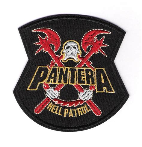 Patch Embroidered écusson Thermocollant Pantera Hell Patrol Rock