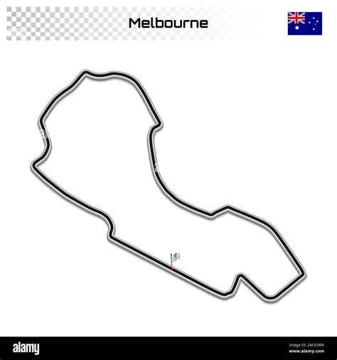 Melbourne Grand Prix Track Stock Vector Images Alamy