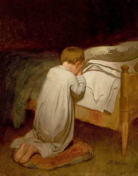 Child At Prayer Painting By Eastman Johnson Fine Art America