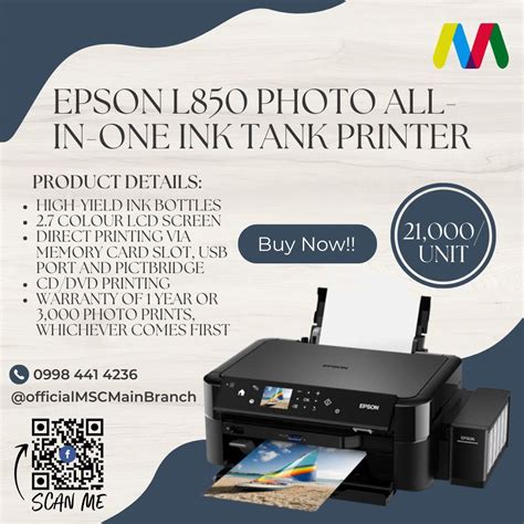 Epson L850 Photo Ink Tank Printer Computers And Tech Printers Scanners