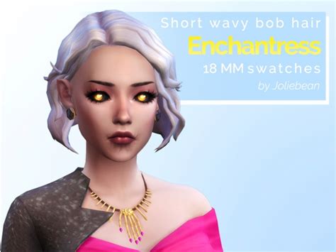 Enchantress Short Wavy Bob Hair At Joliebean Sims 4 Updates
