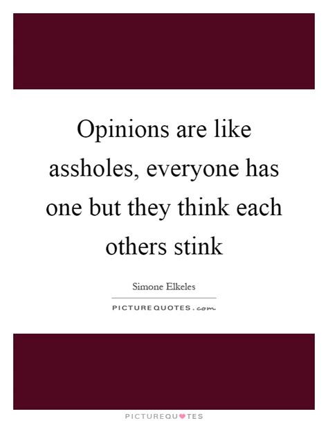Opinions Are Like Assholes Everyone Has One But They Think Each