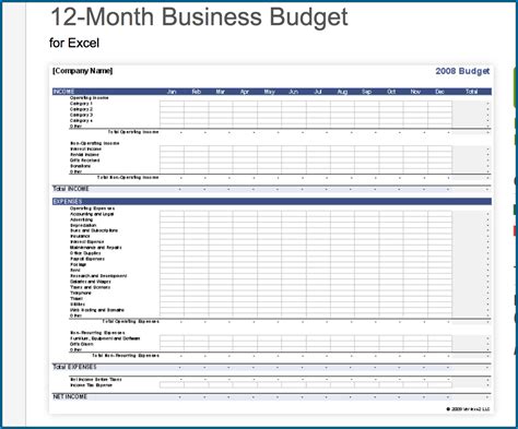 18 Start Up Business Budget Template Excel Templates