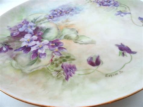 Hand Painted Porcelain Plate From Germany Artist Signed Etsy