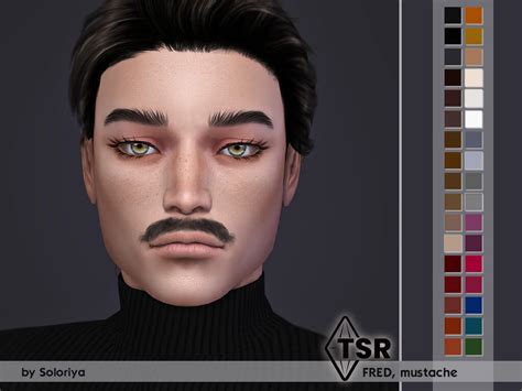 Sims 4 Mustache Fred Mustache In 34 Colors Male The Sims Game