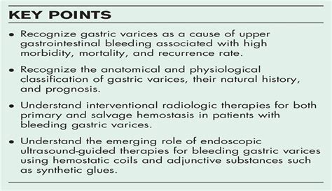 Gastric Variceal Bleeding Current Opinion In Gastroenterology
