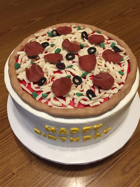 Pizza birthday cake | resep pizza empuk. Pizza Birthday Cake. 10 inch torted chocolate and vanilla ...