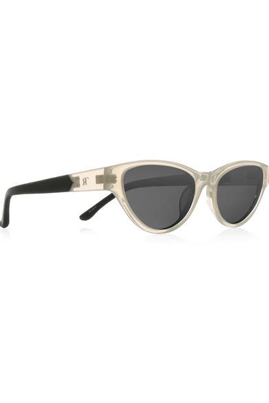 The Row Cat Eye Acetate And Leather Sunglasses Net A Portercom