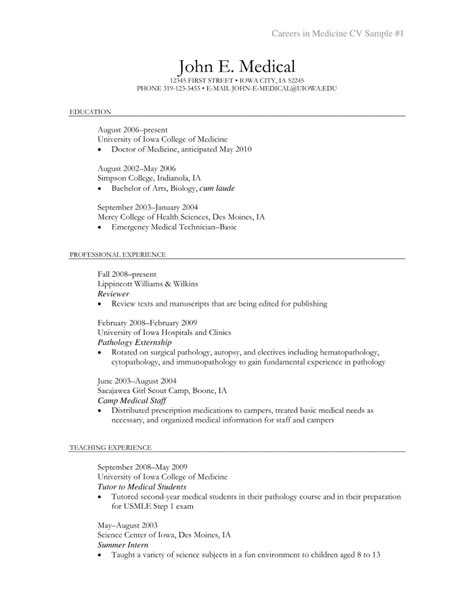 9 Medical Cv And Résumé Examples To Inspire You