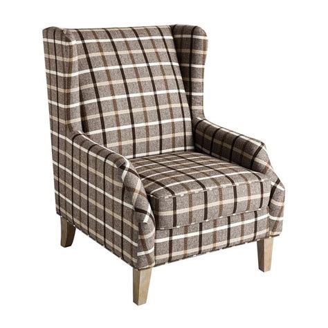 Scott Living Accents Farmhouse Neutral Browns Accent Chair At
