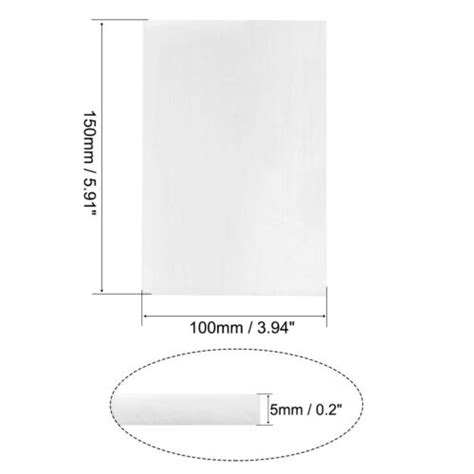 Acetal Pom Sheet Polyoxymethylene Plate Sheet 100 X 150 X 5mm White 4