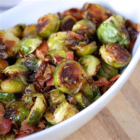 Roasted brussels sprouts are the perfect side dish for so many meals. Perfectly Roasted Brussels Sprouts with Bacon - Paleo Grubs