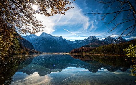 Download Wallpapers Lake Alm Autumn Almsee Beautiful Nature