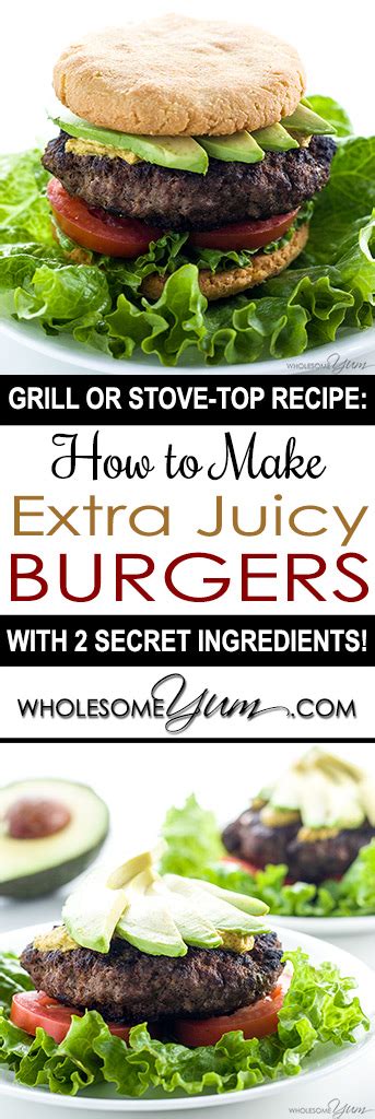 So don't let anyone tell you what should and shouldn't go on your burger! The Best Juicy Burger Recipe on the Stove Top or Grill ...