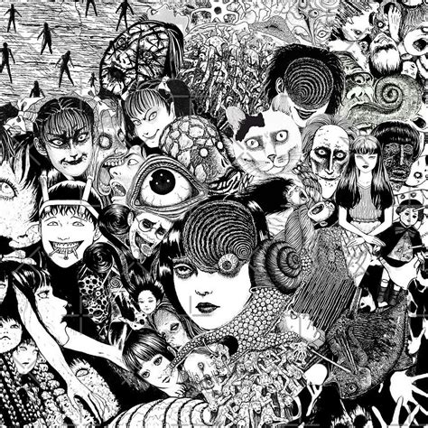 Junji Ito Collage By Mother Dot Redbubble In Junji Ito Japanese Horror Horror Art