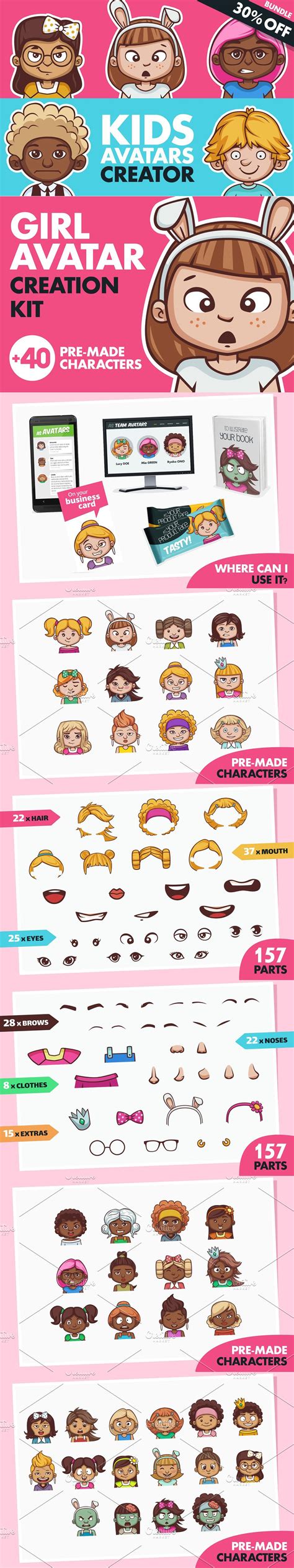 Kids Avatars Creator 80 Characters Avatar Creator Funny Games For