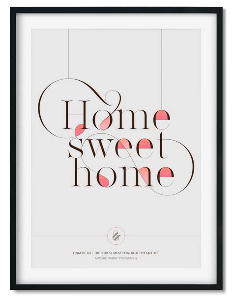 Home Sweet Home Typographic Poster By Moshik Nadav Fashion Typography