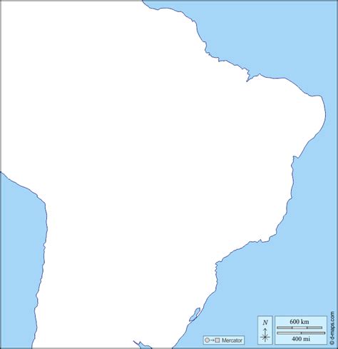 Brazil Free Map Free Blank Map Free Outline Map Free Base Map Coasts