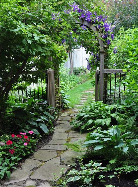 Aesthetic Garden Gate And Stone Pathway Homemydesign