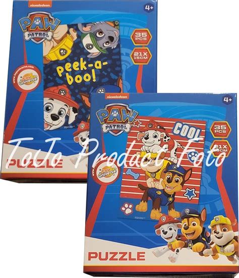 Paw Patrol Puzzel 2 Puzzels á 35 Stukjes Per Stuk Rood Blauw