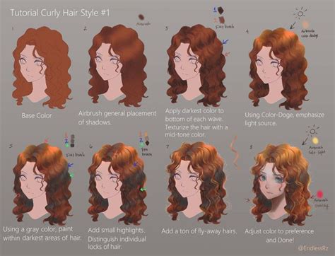 Tutorial Curly Hair Style 1 By Endlessrz On Deviantart In 2020 Curly