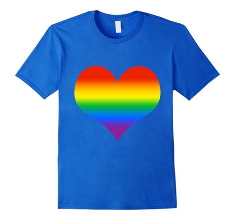 Gay Pride Rainbow Heart Gradient Flag T Shirt Lgbtq 4lvs
