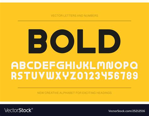 Bold Modern Font Trendy English Alphabet Vector Image