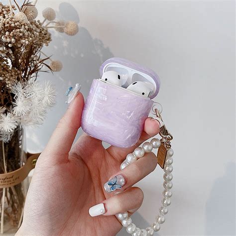 Airpod Case For Generation 12pro Cute Luxury Purple Conch Etsy